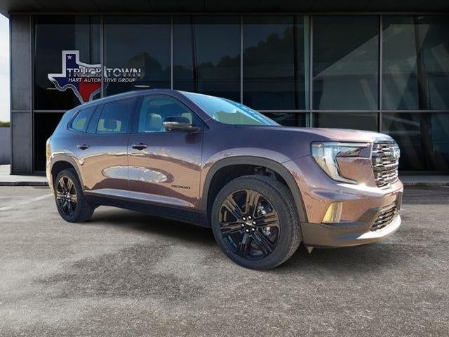 2026 GMC Acadia Elevation in Crystal Metallic — front three-quarter view