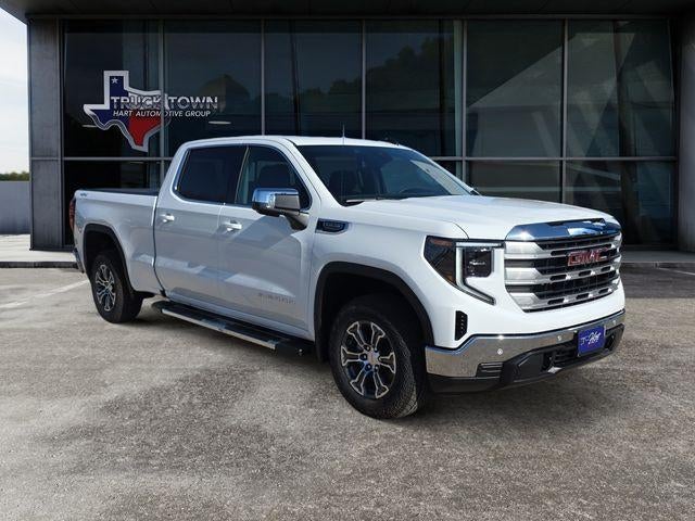 2026 GMC Sierra 1500 SLE in Summit White — front three-quarter view