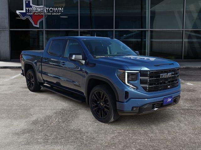 2026 GMC Sierra 1500 Elevation in Downpour Metallic — front three-quarter view